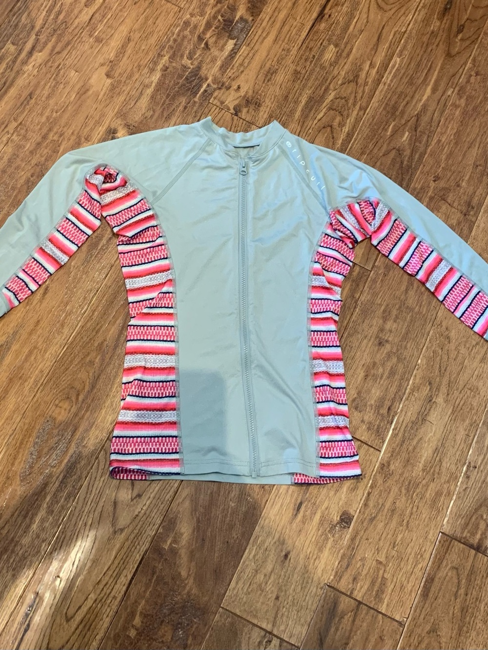 Rip Curl Grey Zip-Up Rash Guard Jersey